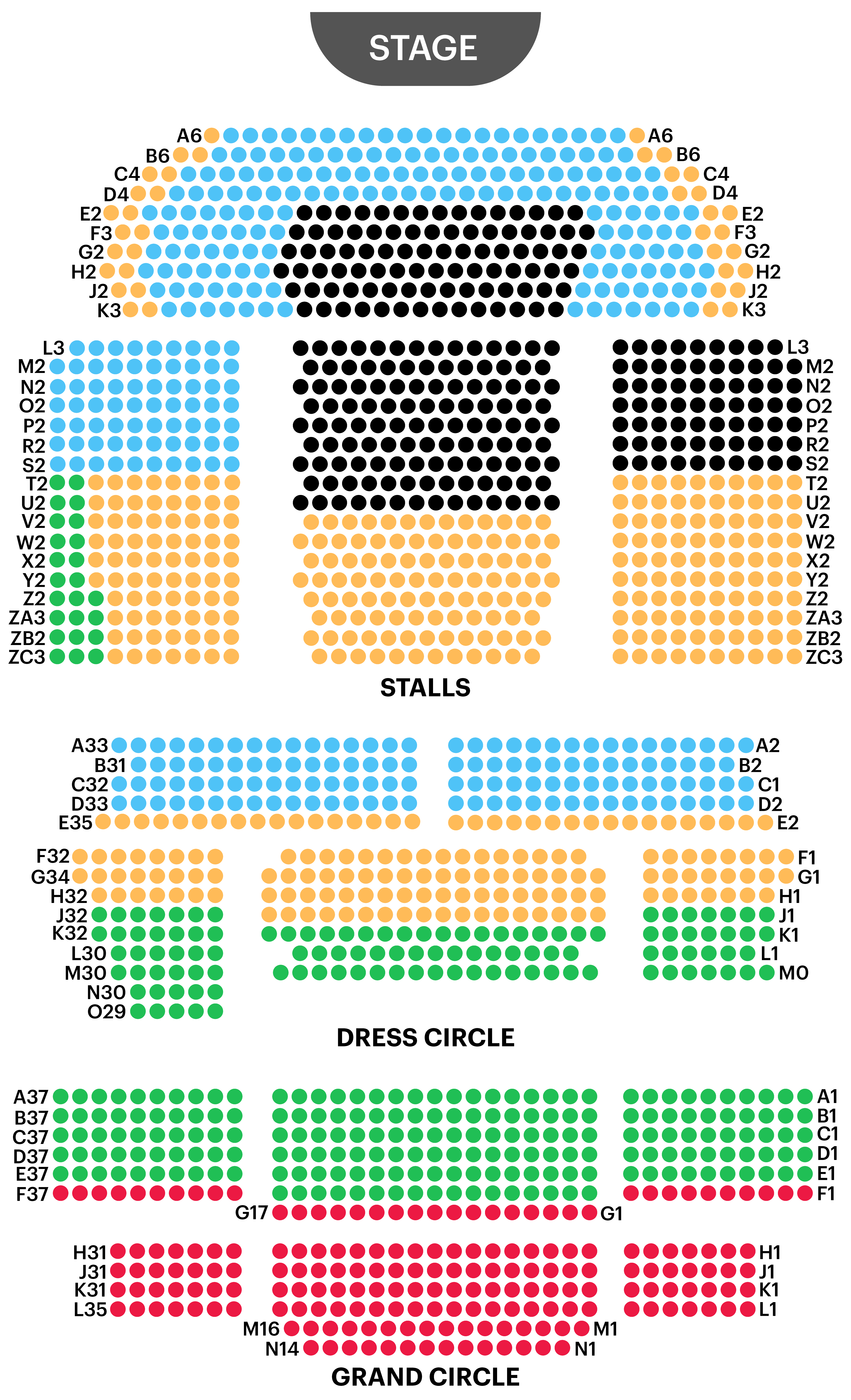 Eden Court Empire Theatre Seating Plan Elcho Table